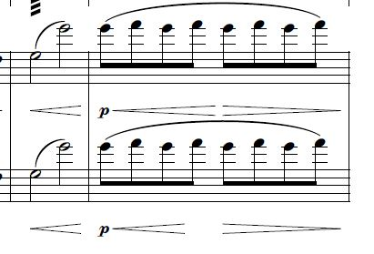 Figure 11. Anater, Rabie Azar, excerpt from bar 48 (unpublished score, with kind permission by Rabie Azar, all rights reserved).