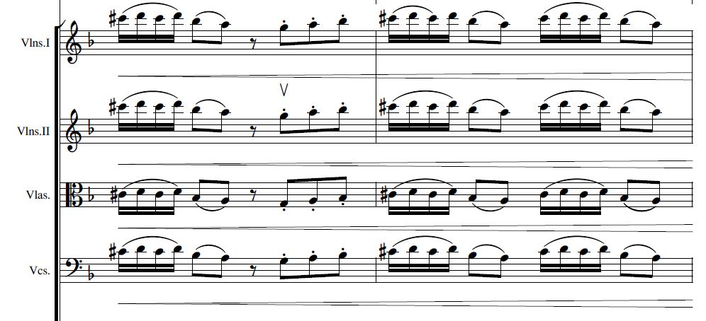 Figure 12. Anater, Rabie Azar, excerpt from bars 57–56 (unpublished score, with kind permission by Rabie Azar, all rights reserved).
